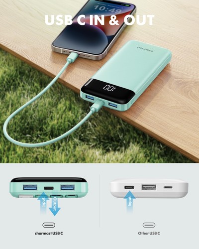 Caricatore Portatile con Cavi Integrati, Slim 10000mAh - Foto 3 di 9