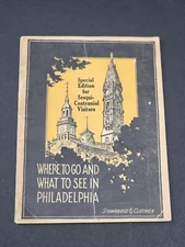 ca. 1920 Where To Go And What To See In Philadelphia By Strawbridge & Clothier