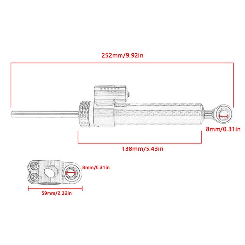 Universalfür Motorräder Elektro-Roller - Lenkungsdämpfer Linearer Stabilisator - Bild 2 von 19