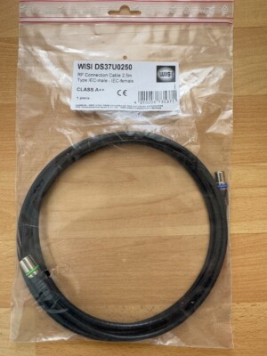 WISI DS37U0250 RF Connection Cable 2,5 m Type IEC-male zu IED-female