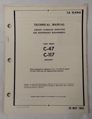 Douglas C-47 & C-117 Aircraft Scheduled Inspection & Maintenance Requirements