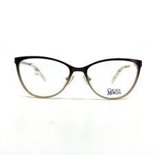 CHELSEA MORGAN CM 9003 BR Eyeglasses Brown Womens Cat-eye 52-16-135 a1