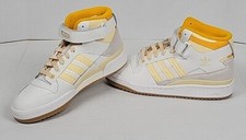 adidas Originals Forum Mid Shoes Sz. 5.5 Big Kid Cloud White/Black/Crew Yellow