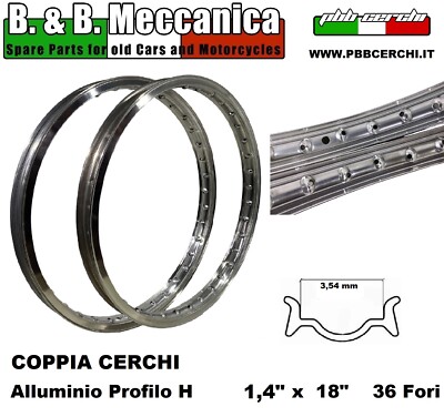 Paar Rad Aluminium 1,40 X 18 36 Löcher Mopeds Sport Wettbewerb Mori