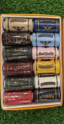 12 Interbirds Sewing 40/2 Thread Anti-Fray Polyester 1000 Yard Spool Multi Color
