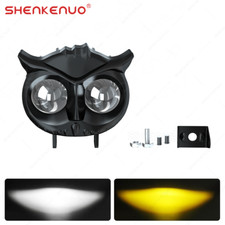 1X Owl LED Motorcycle Headlight Yellow White ...