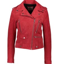 Rrp £895! Each X Other Red Suede Biker Jacket - Brand New With Tags Size 12