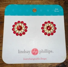 New With Tag Lindsay Phillips One Size Interchangeable Shoe Snaps Charms LIZA