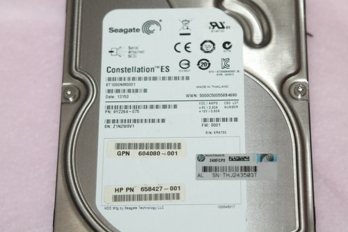 DISQUE DUR 3.5" HP SEAGATE 1To SAS 6Gb/s DP 7.2k .ref 604080-001 / ST1000NM0001 - Photo 2/5