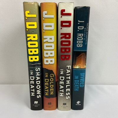Lot of 4 In Death Series by J.D. Robb Hardcover Books Nora Roberts Golden Shadow