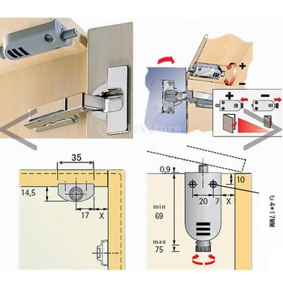 Hardware Adjustable Slow Soft Close Dampers for Kitchen ...
