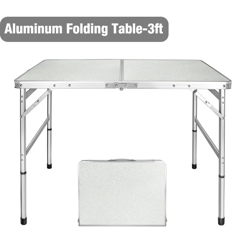 VILLEY 3 pies Mesa de Camping Plegable Portátil Cocina Picnic Mesa Pierna Ajustable EE. UU. Foto 2 de 4
