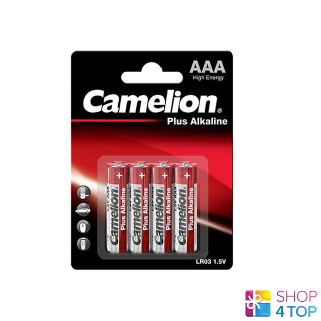 4 Camelion AAA Plus Alkaline Batteries LR03 MN2400 AM4 E92 1.5V 4BL Exp 2027 New