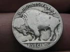 1919 D Buffalo Nickel 5 Cent Piece- Denver, Good Reverse Details