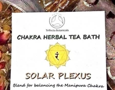 SOLAR PLEXUS Chakra Herbal Tea Bath - Reiki Chakra Balance Organic Apothecary