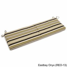 60-inch by 19-inch Spun Polyester Bench Cushion Eastbay Onyx