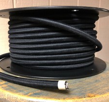 14 Gauge Cloth Covered 3-Wire Cord, Black Color- Electrical Power Cable Per Foot