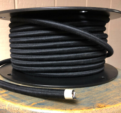 #ad 14 Gauge Cloth Covered 3 Wire Cord Black Color Electrical Power Cable Per Foot $3.14