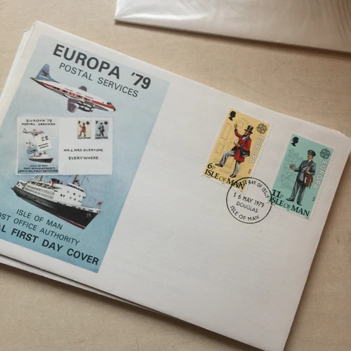 Isle of Man Stamps FDC First Day Cover Europa 79  Postmen 1979 Unaddressed