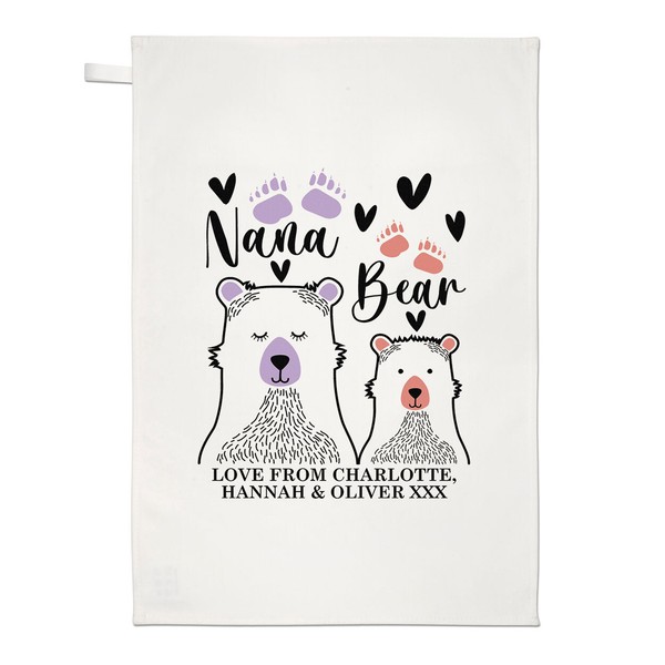 Personalisierte Nana BäR Geschirrtuch Mama Muttertag Oma Liebe Geburtstag-image