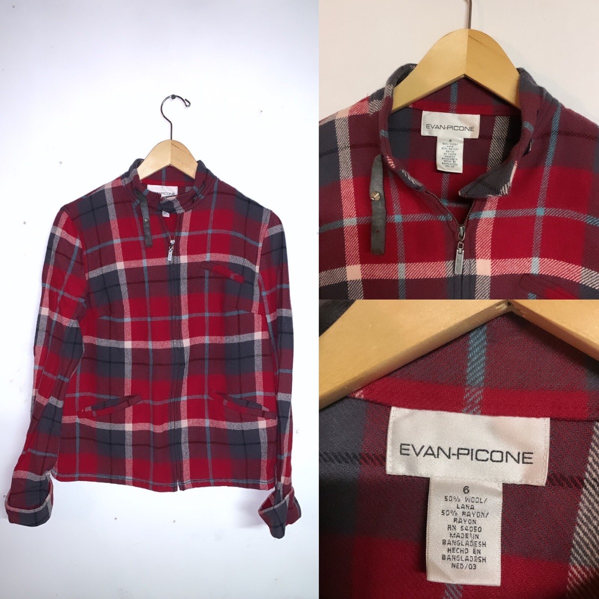 PICONE ブラックジップアップシャツ サイズL