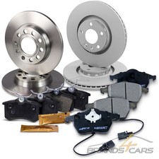 ATEC BREMSSCHEIBEN+BREMSBELÄGE KLÖTZE VORN+HINTEN FÜR AUDI A4 8E B6 B7