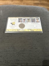 DIANA Princess Of Wales 1961-1997 Memorial Coin £5 And Frirst Day Cover Stamps