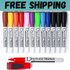 Magnetic Dry Erase Markers with Eraser Low Odor Fine Tip Whiteboard Pens Pack