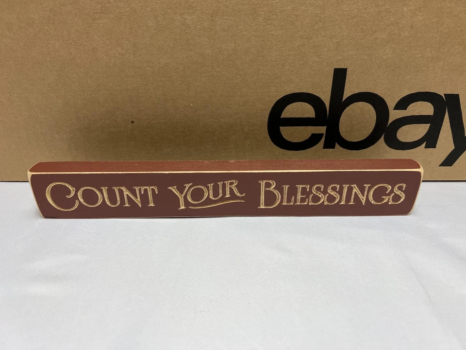 CWI Inspirational Wood Signs Set Always Give Thanks Believe Hope Dream Blessings - Image 2 of 4
