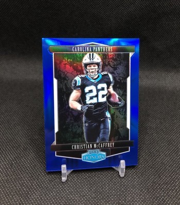 2018 Panini Honors Christian McCaffrey /25 BLUE PRIZM COLOR MATCH SSP No. 26  
