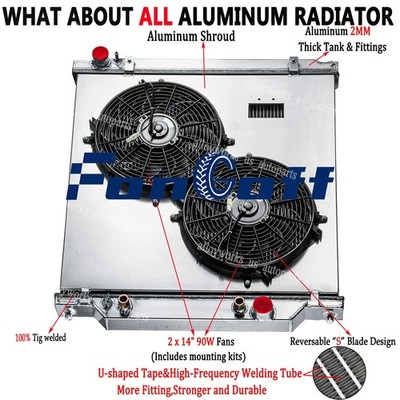 Fit 2003-2007 Ford F250 F350 Powerstroke 6.0L Turbo Radiator+Shroud Fan DPI2741