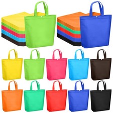 100 Pcs Reusable Shopping Bags Bulk,Medium,Plain,Black