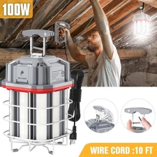 100 Watt LED Temporary Work Light Linkable Construction Jobsite Lamp ETL Listed
