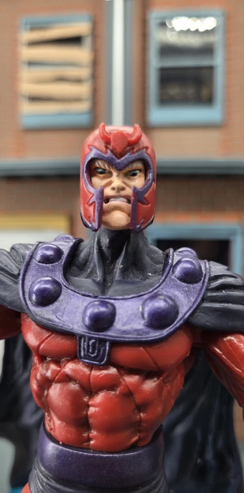 Boneco de ação Marvel X-Men Magneto personalizado efeito voador base 7" Diamond Select - Imagem 2 de 4