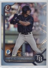 2022 Bowman Draft 1st Edition Sky Blue Foil Dru Baker #BD-158 14p0