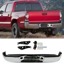 Chromed Rear Step Bumper Assembly Steel With Lights For 2005-2015 Toyota Tacoma