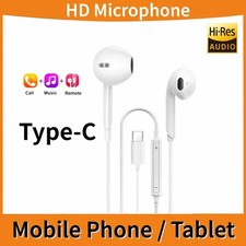 Wired In-Ear Earphones with Microphone USB-C 0.14 in Jack Headset Phone