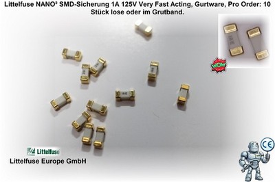 Littelfuse NANO² SMD-Sicherung 1A 125V Very Fast Acting   Präziser