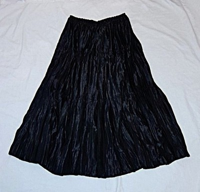 cris-devi weiter Crinkle-Plissee ock schwarz Satin Gr.40