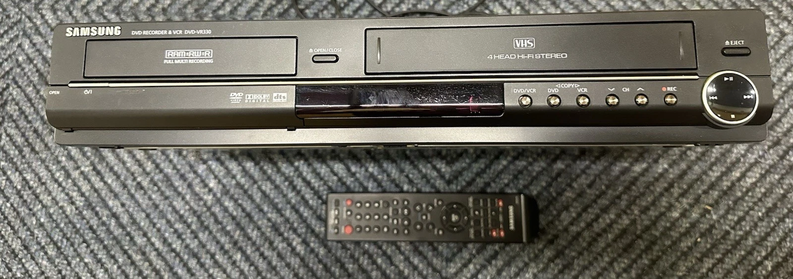 Samsung DVD-VR330 DVD Recorder VCR Combo VHS Tested. S6