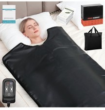Infrared Sauna Blanket Portable PU Leather 95-167 F Timer Full Body Home Spa Kit