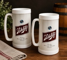 Schlitz Logo Beer Plastic Stein Mug Thermo-Serv Vintage. Made In USA