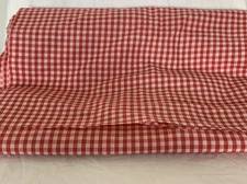 10 Yds. Vintage Red and White Check, Gingham 100% Cotton 45" wide Fabric