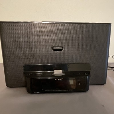 Sony ICF-CS15iP Black Audio Dock for iPhone/iPod Alarm Clock Radio 15W
