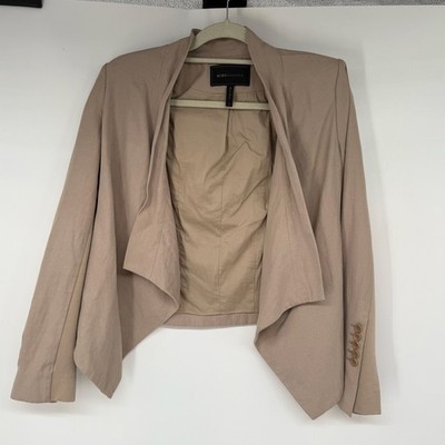 BCBG MaxAzria Abree Relaxed Draped Open Front Jacket Blazer Women's Sz XS Career