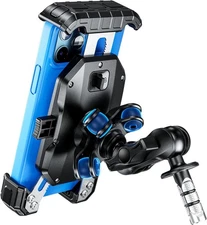 Kewig Motorcycle Fork Stem Phone Mount Holer with Vibration Dampener, [No Scratc