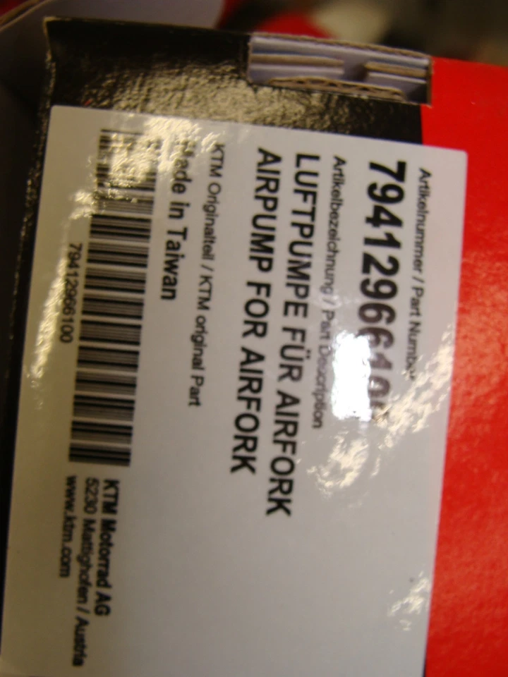 KTM XC 300 SX 250 TBI 2023 OEM original AER AIR HORQUILLA BOMBA MANUAL WP suspensión Foto 4 de 4