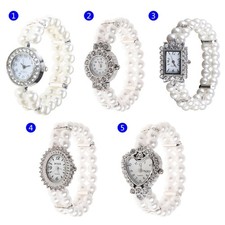 Double Row Women s Quartz Watches Luxury Casual Ladies Pearl Jewelry Steel