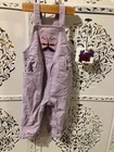 Y2K Gymboree 2003 Folk Song corduroy overalls purple appliqued butterfly 18-24