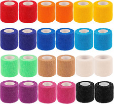 24 Pack Self Adherent Cohesive Wrap Bandages 2 Inches X 5 Yards, First Aid Tape,